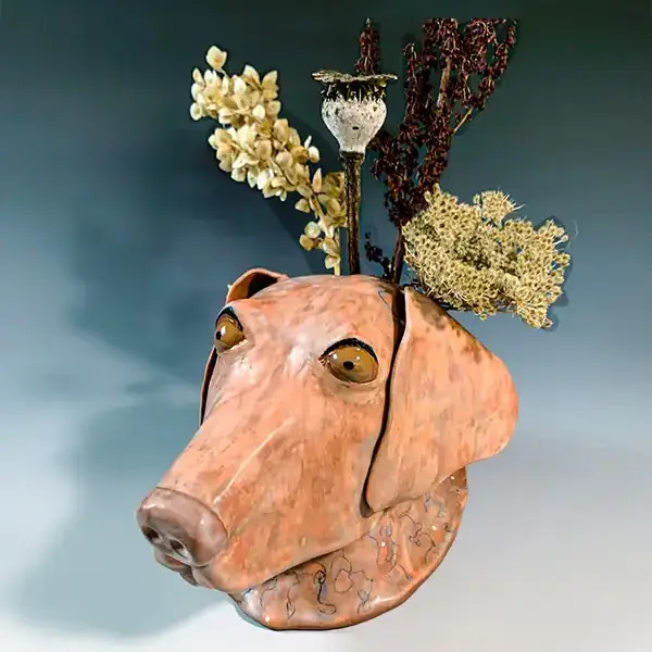 Dandy Pup Dry Flower Vase