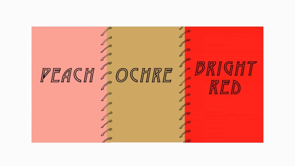 Pattern Challenge- Peach, Ochre & Bright Red