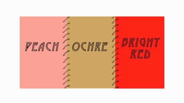 Pattern Challenge- Peach, Ochre & Bright Red