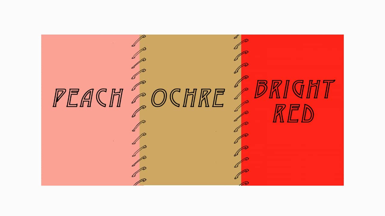 Pattern Challenge- Peach, Ochre & Bright Red