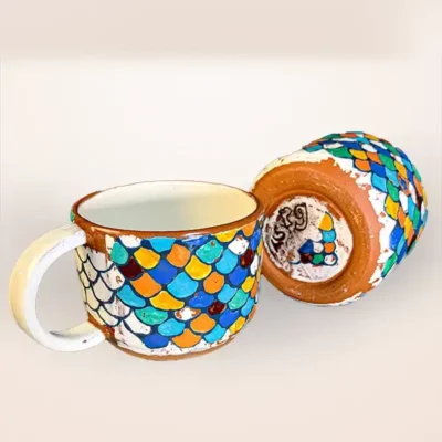 Painted Scallops Ceramic Mug
