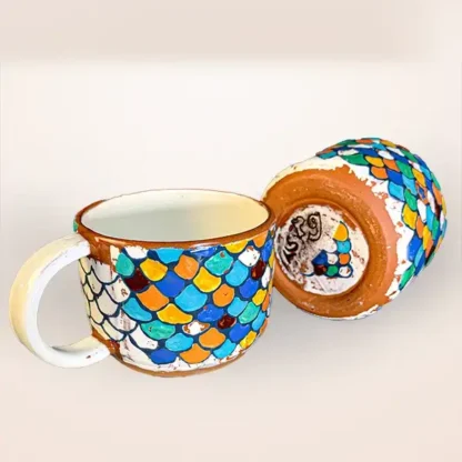 Painted Scallops Ceramic Mug