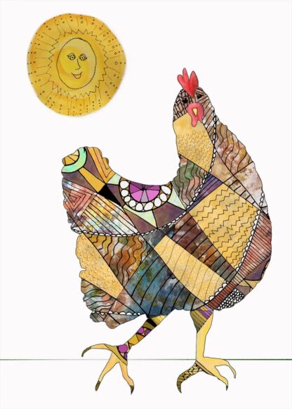 Mosaic Chicken Print