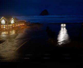 Predawn Departure At The Oregon Coast Shoreline Photographic Print