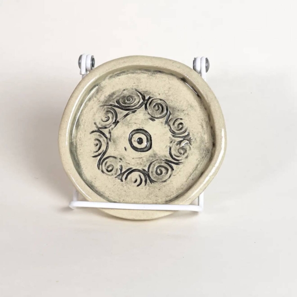 Circle Textured Small Ceramic Dish