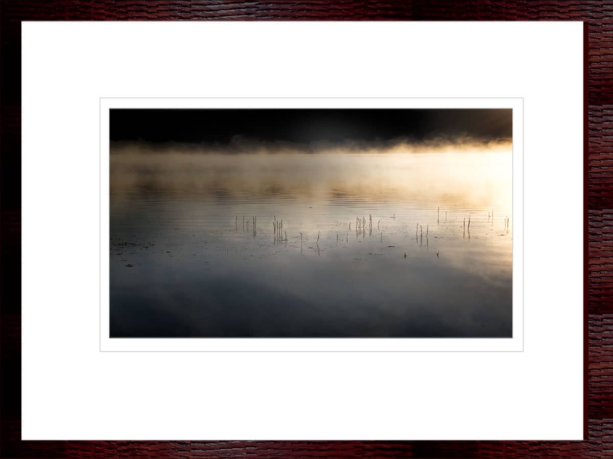 East Lake At Sunrise In High Desert Territory - Print In Frame