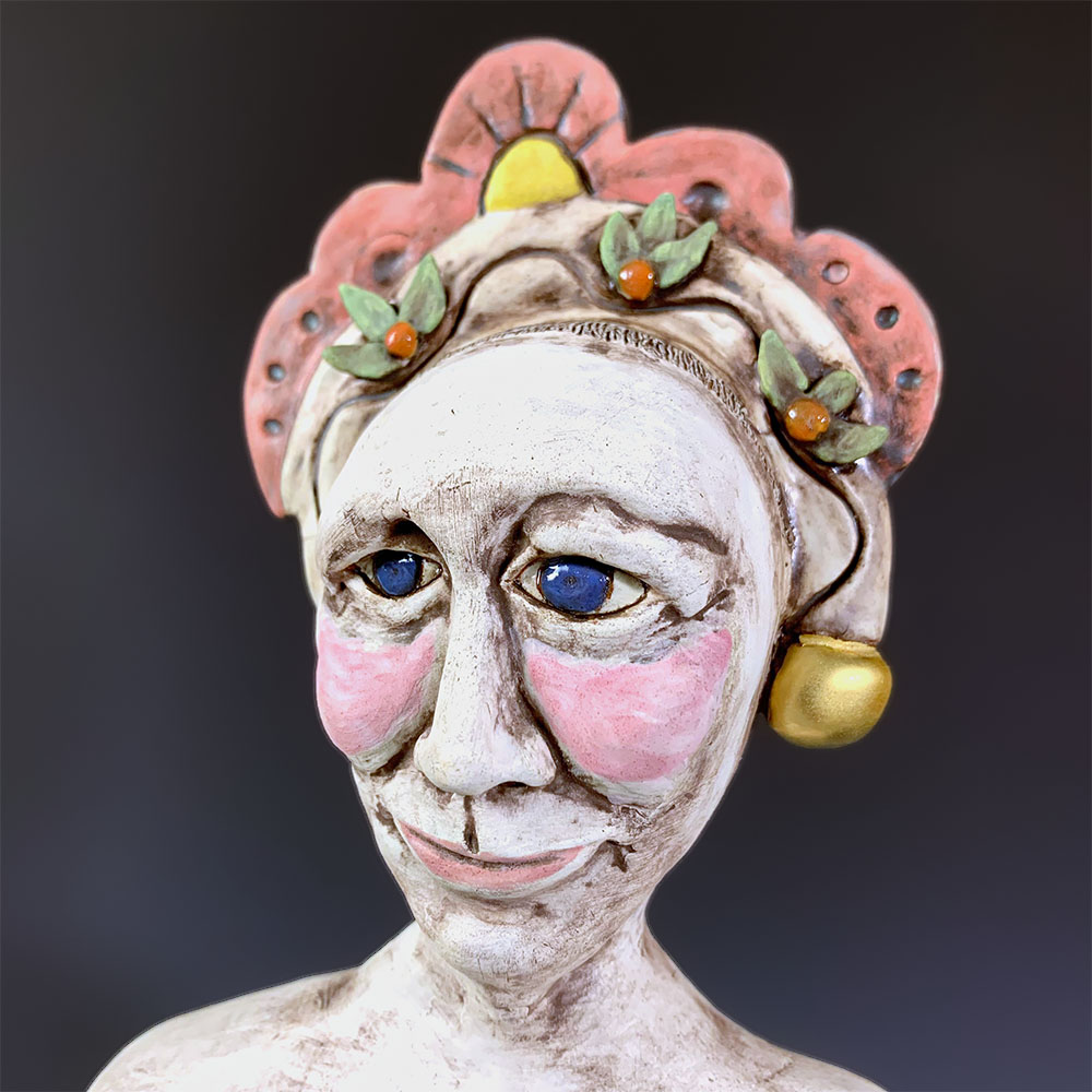 Rug - No Rug Ceramic Sculpture - Face