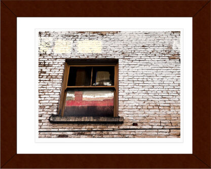 Brick and Window - Archival Pigment Print - Framed