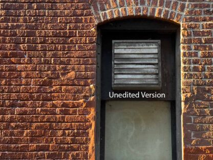 Red Brick - Window Blind - Unedited Version -Archival Pigment Print