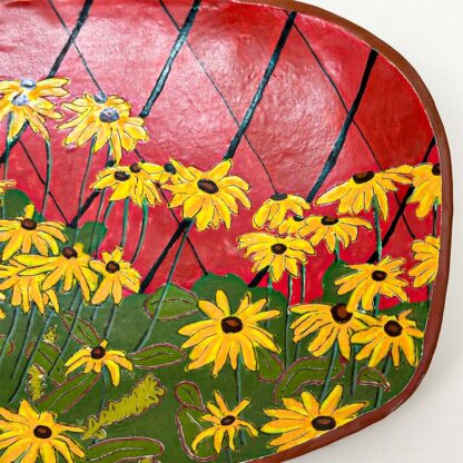 Right Side View - August Heat -Decorative Ceramic Serving Platter