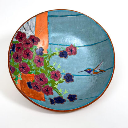 Hummingbird Ceramic Bowl -Matte Surface