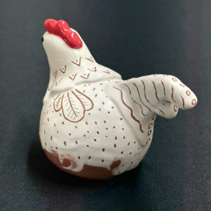 Agnes the Ceramic Chicken -Rear View