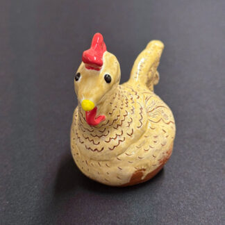 Flo the Ceramic Chicken -handbuilt