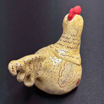 Flo the Ceramic Chicken -Rear View