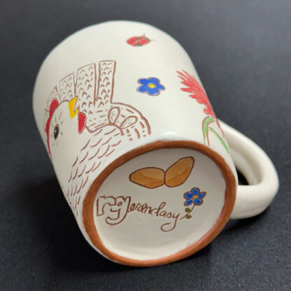 Curious Chicken Ceramic Mug -Bottom