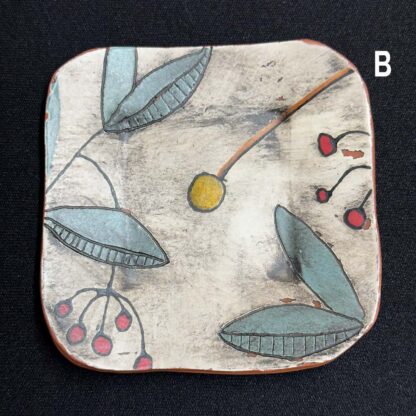 Cloudy Winter Botanical Ceramic Dish -Version B