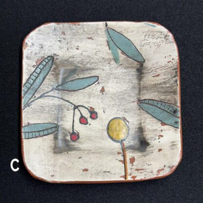 Cloudy Winter Botanical Ceramic Dish -Version C