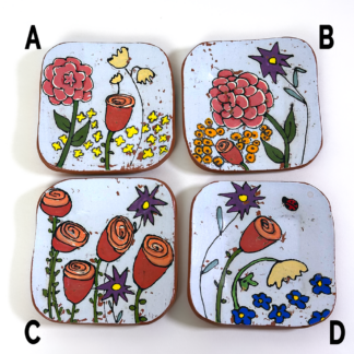 Small Dish - Summer Blooms - colorful floral pattern