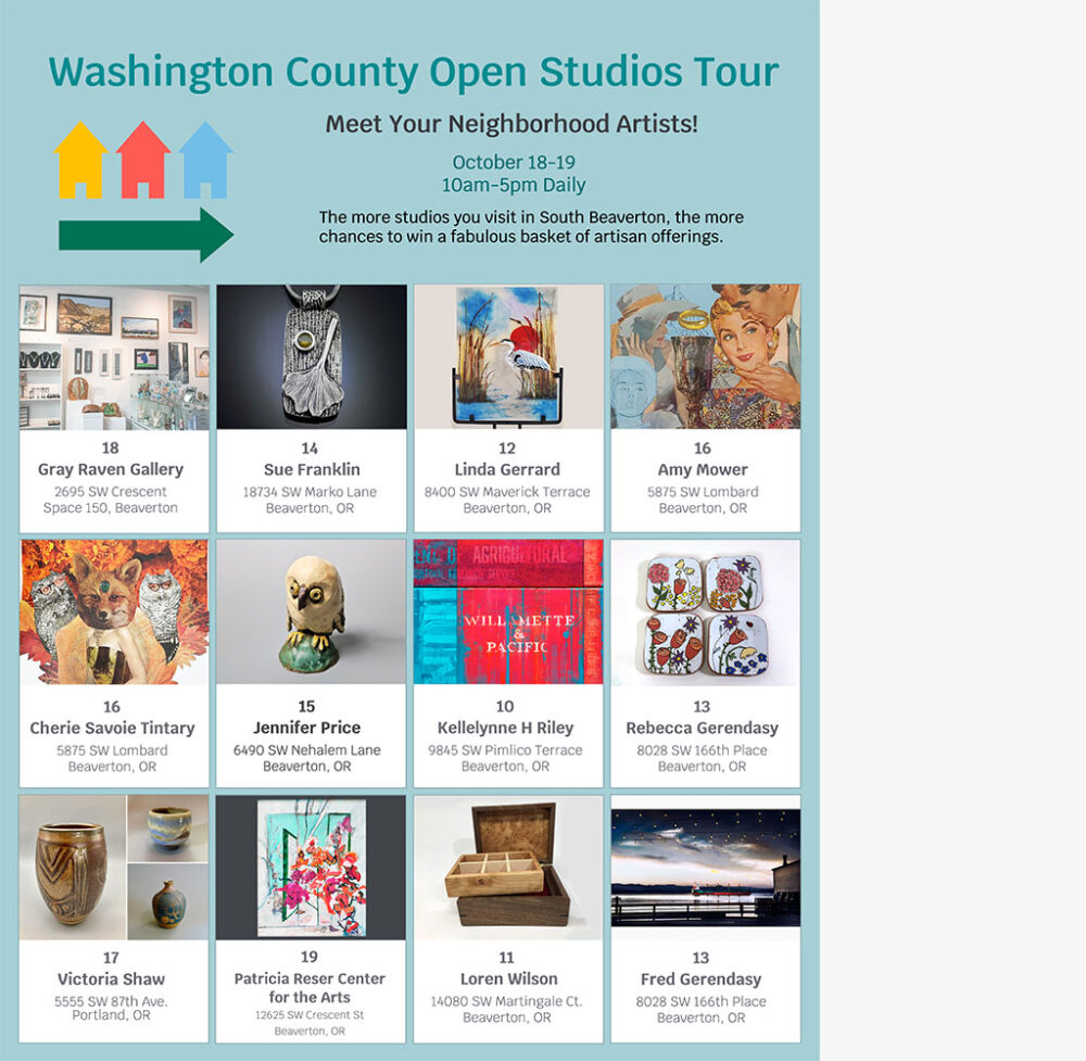 Washington County Art Alliance Open Studio Tours - 2025 Artist List
