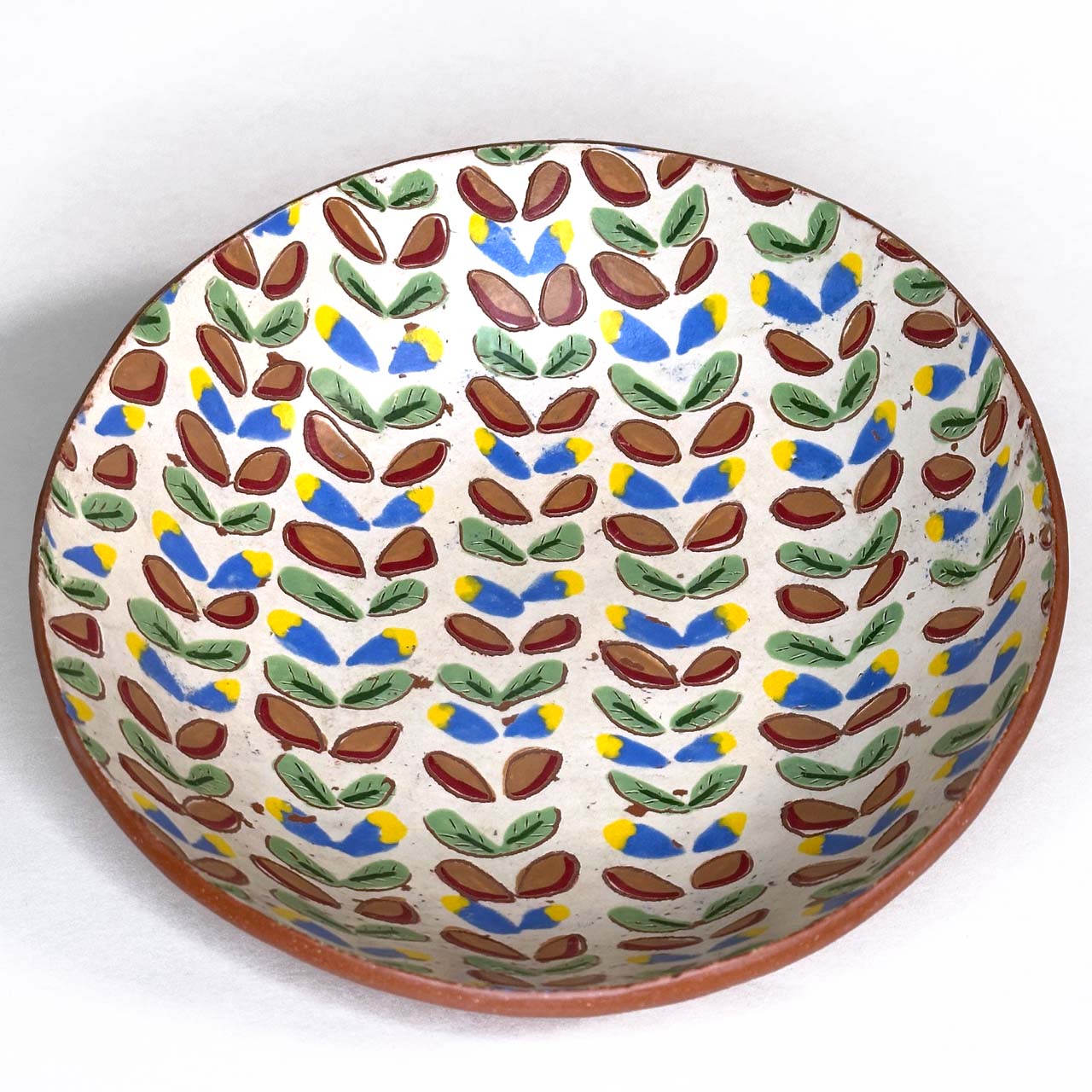 7 inch diameter ceramic monoprint bowl